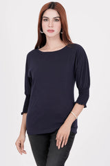 Women's Knitted Tops (Navy)