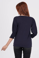 Women's Knitted Tops (Navy)