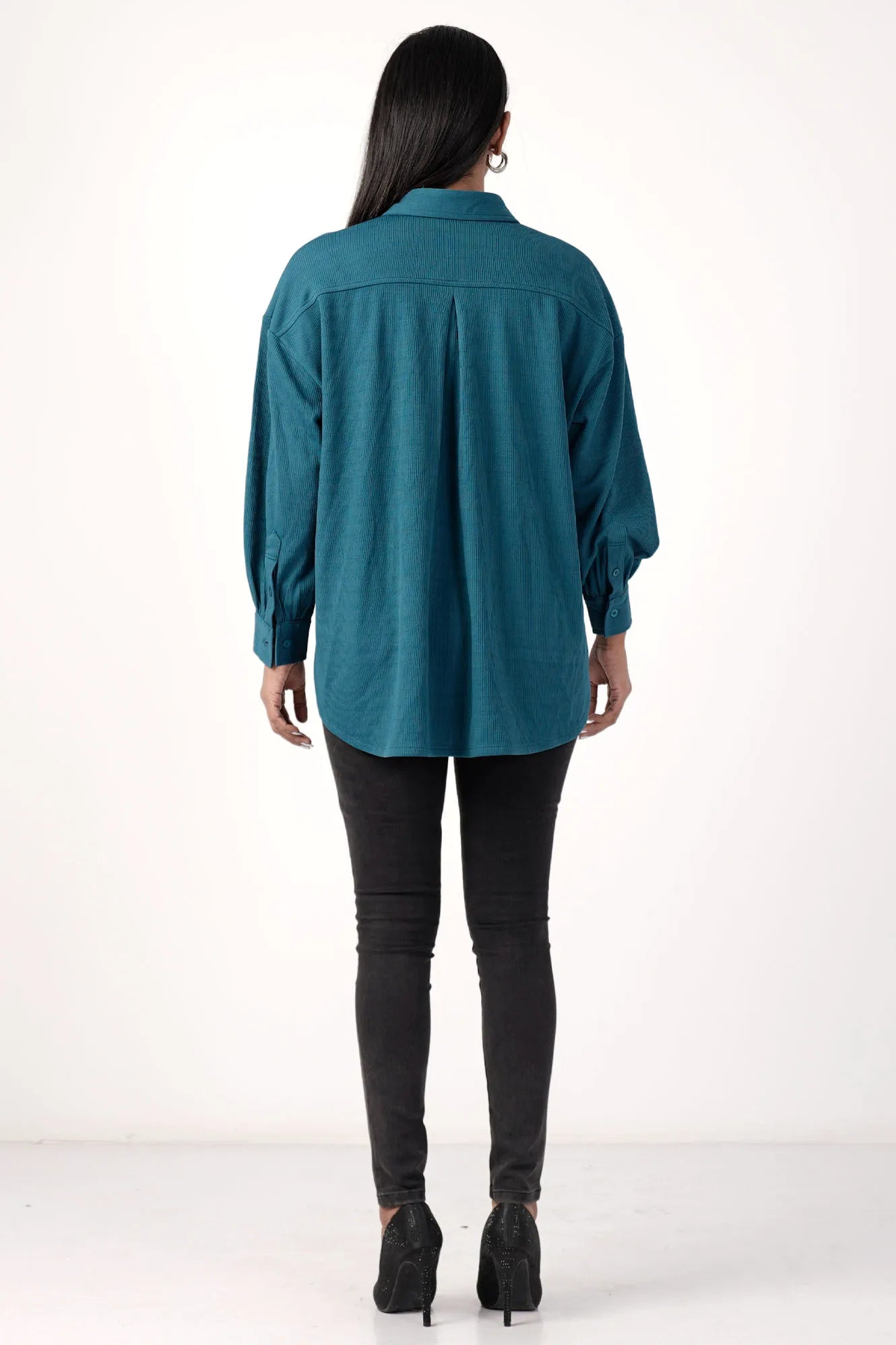 Women's Knitted Tops (Teal Blue)