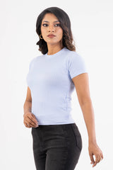 Women's Knitted Tops (Blue Stripe)