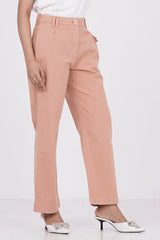 Women's Non Denim Pant (Peach)