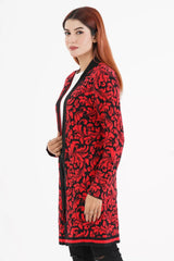 Women's Sweater (Red Floral)
