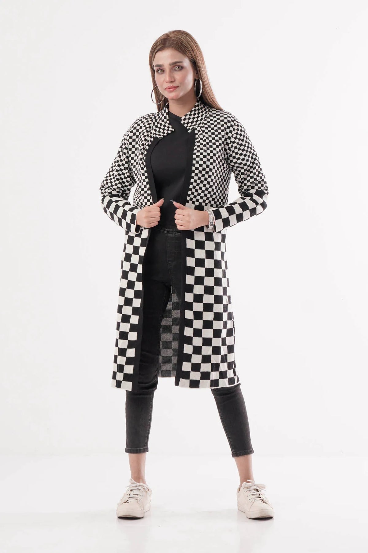 Women's Sweater (Black Check)
