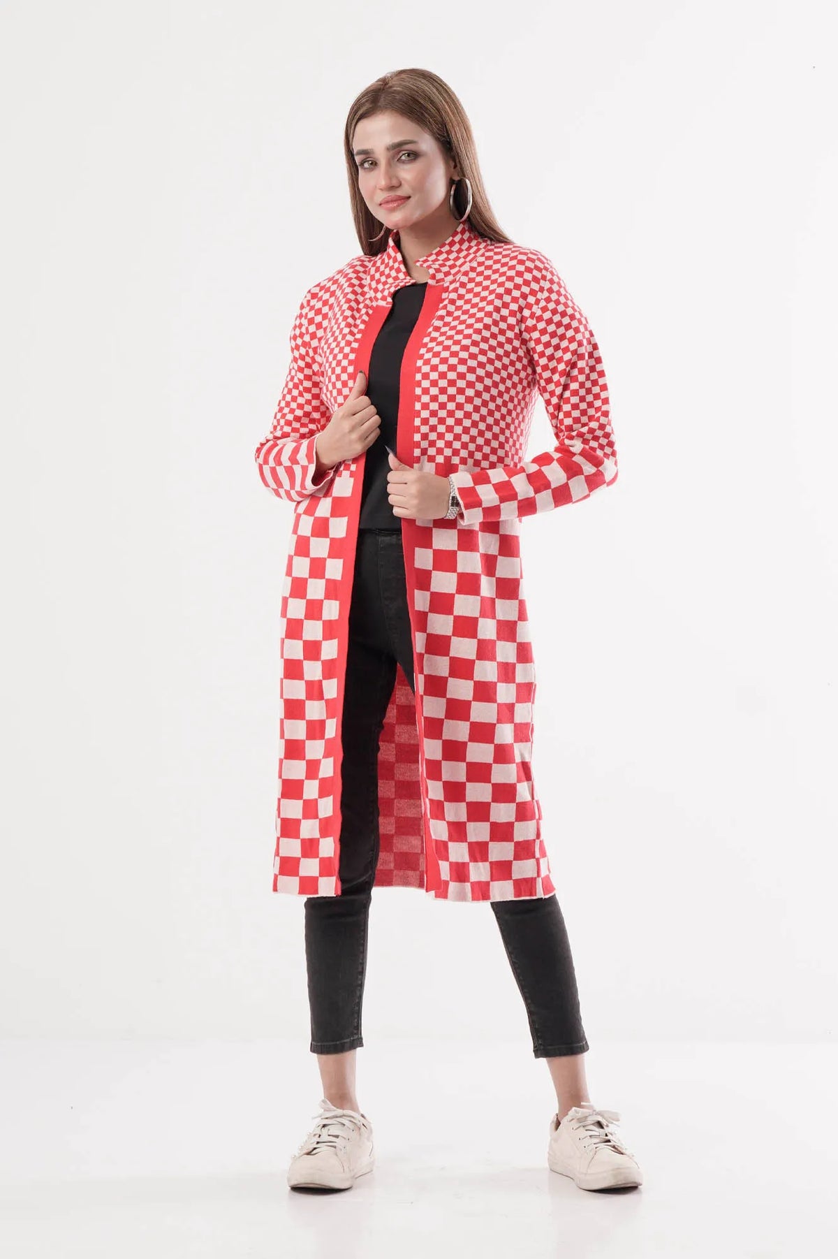 Women's Sweater (Red Check)